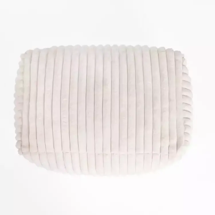 Kirklands Home Benches & Ottomans|Cream Comfy Foam Lounge Ottoman White