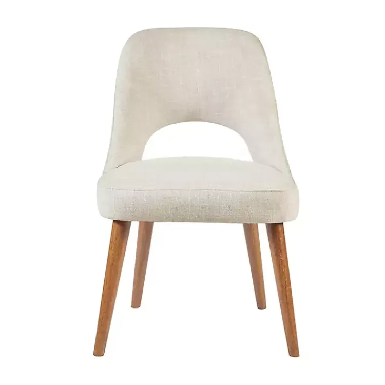 Kirklands Home Dining Chairs|Cream Cut-Out Pecan Wood Dining Chairs, Set of 2 White
