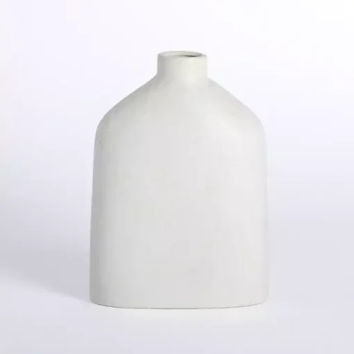 Best Cream Distressed Ceramic Tabletop Vase, 12 in. Vases