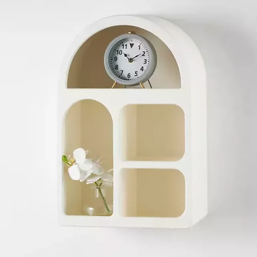 Kirklands Home Shelves|Cream Geometric Arch Wall Shelf