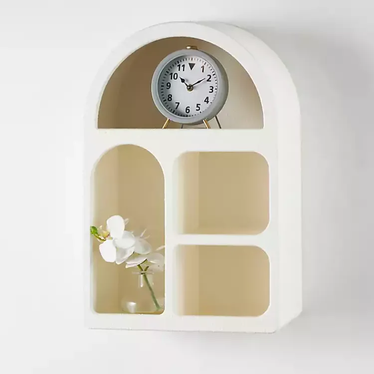 Kirklands Home Shelves|Cream Geometric Arch Wall Shelf