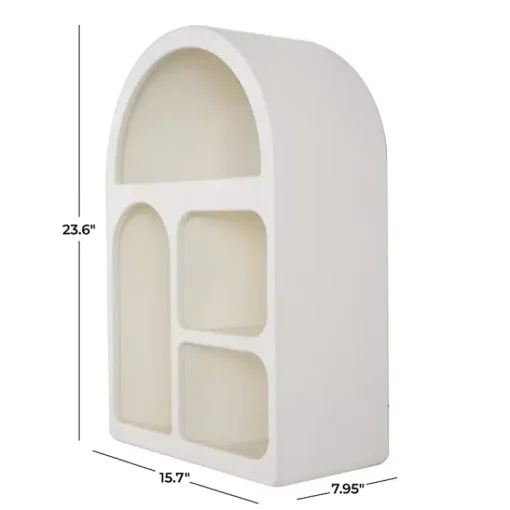 Kirklands Home Shelves|Cream Geometric Arch Wall Shelf