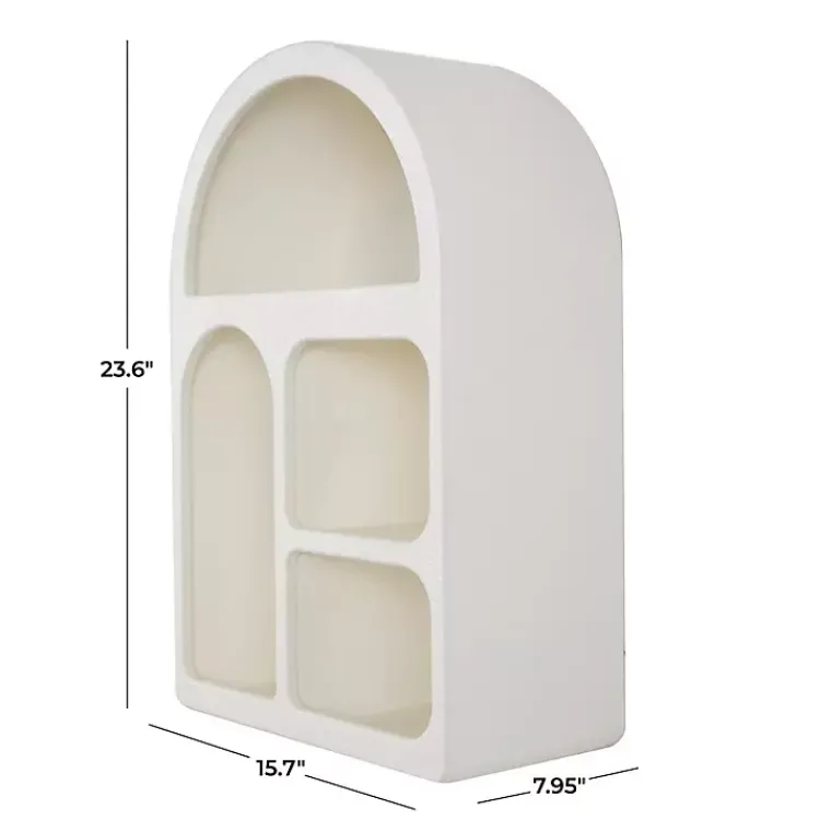 Kirklands Home Shelves|Cream Geometric Arch Wall Shelf