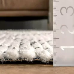 Kirklands Home Area Rugs|Cream Geometric Diamonds Fringed Area Rug, 7x10