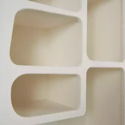 Kirklands Home Shelves|Cream Geometric 5-Section Wall Shelf