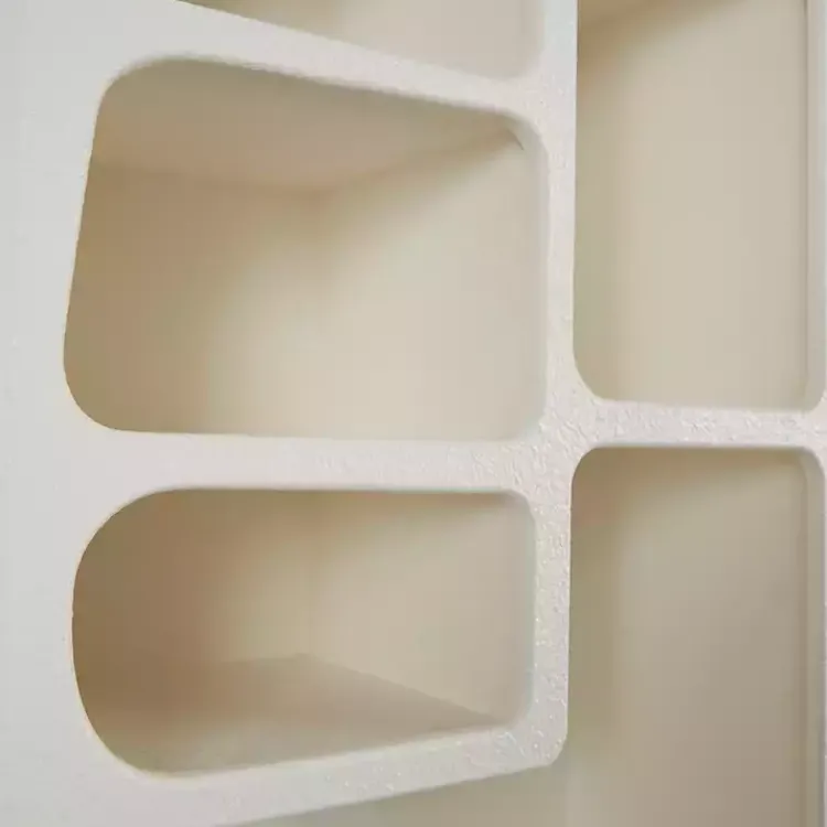 Kirklands Home Shelves|Cream Geometric 5-Section Wall Shelf