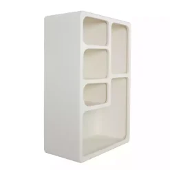 Kirklands Home Shelves|Cream Geometric 5-Section Wall Shelf
