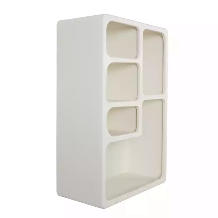 Kirklands Home Shelves|Cream Geometric 5-Section Wall Shelf
