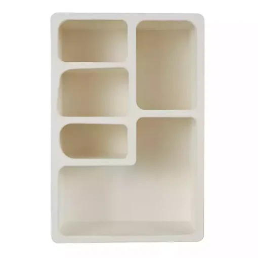 Kirklands Home Shelves|Cream Geometric 5-Section Wall Shelf