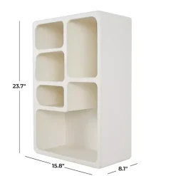 Kirklands Home Shelves|Cream Geometric 5-Section Wall Shelf