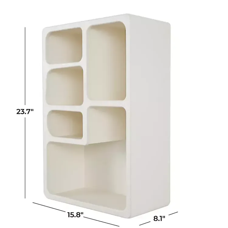 Kirklands Home Shelves|Cream Geometric 5-Section Wall Shelf
