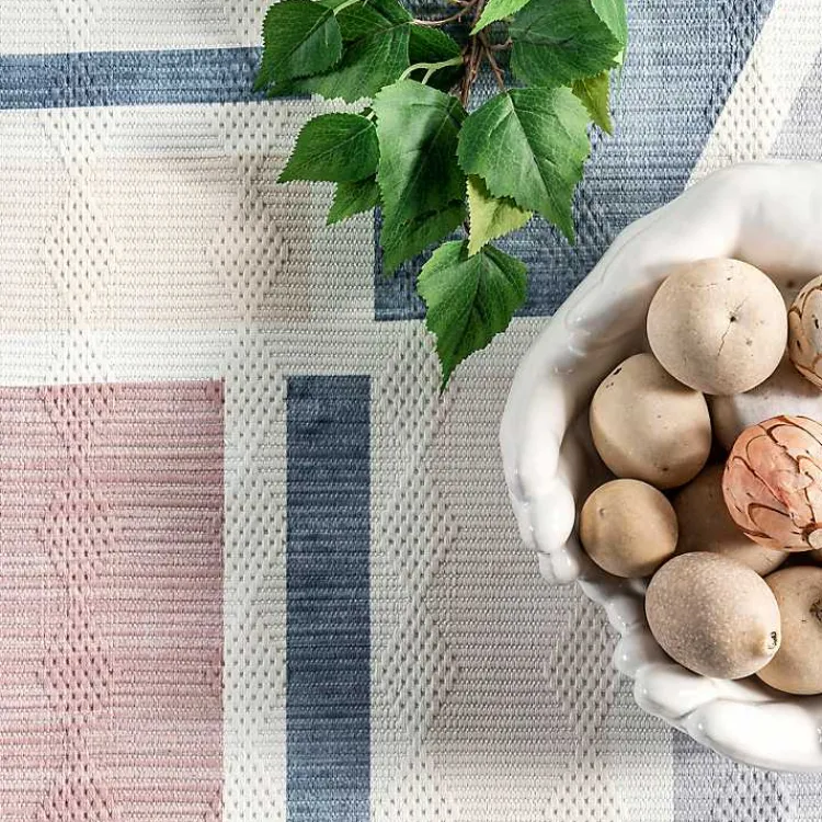 Kirklands Home Area Rugs|Cream Geometric Shapes Washable Area Rug, 8x10