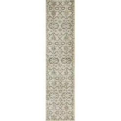 Kirklands Home Area Rugs|Cream Granary Floral Runner, 2x10 Ivory
