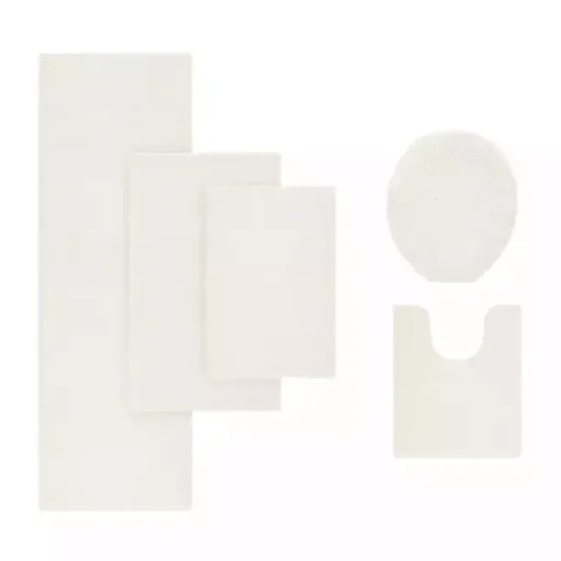 Kirklands Home Bathroom Rugs|Cream High Pile Marshmallow Bath Mat, 30 in. Ivory
