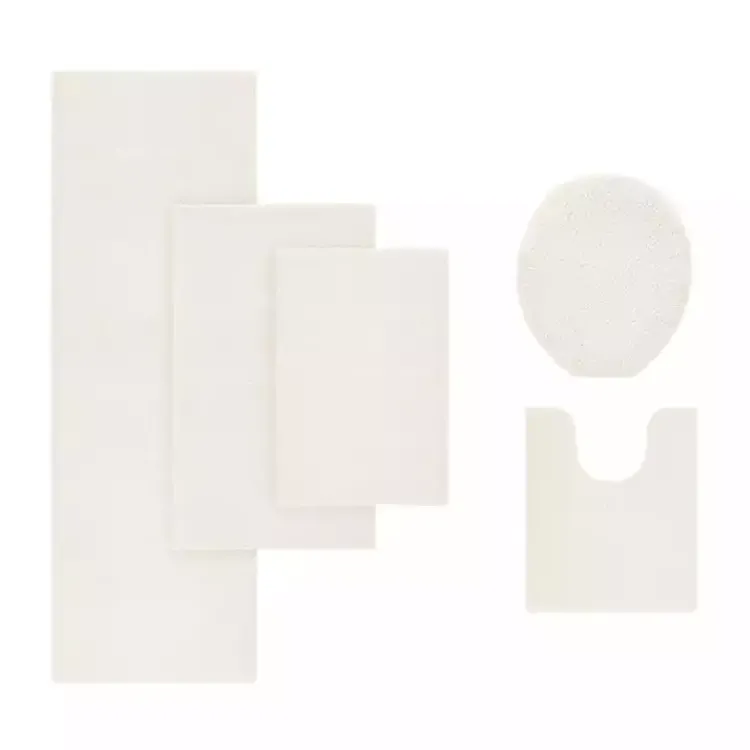 Kirklands Home Bathroom Rugs|Cream High Pile Marshmallow Bath Mat, 40 in. Ivory