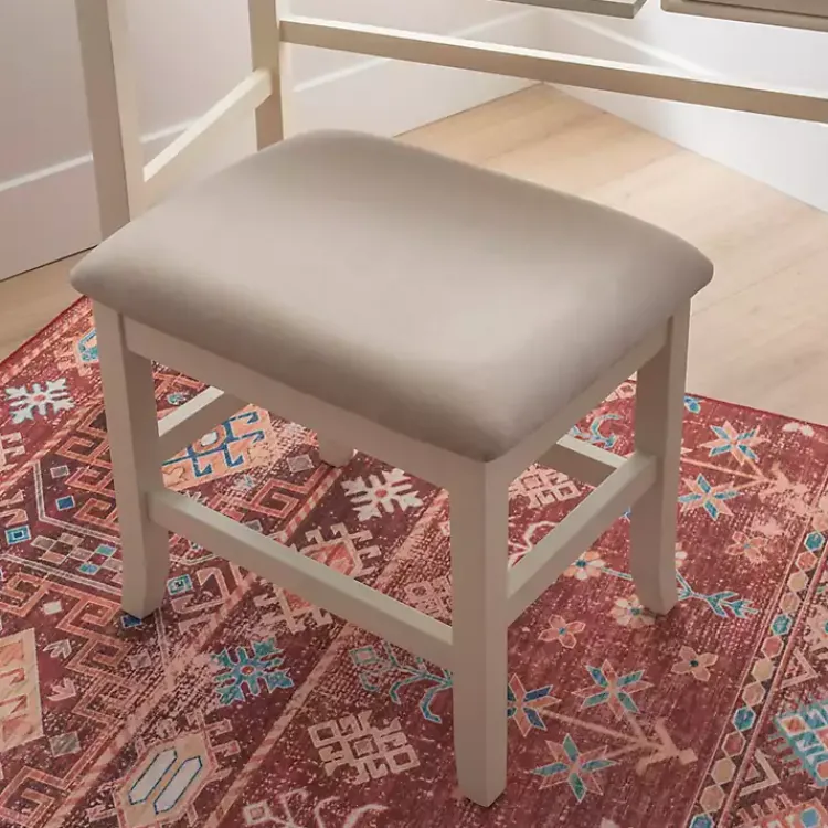 Kirklands Home Dressers & Chests|Cream Jennifer Flip-Top 2-pc. Vanity Set White