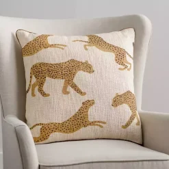 Best Cream Leopard Throw Pillow Pillows