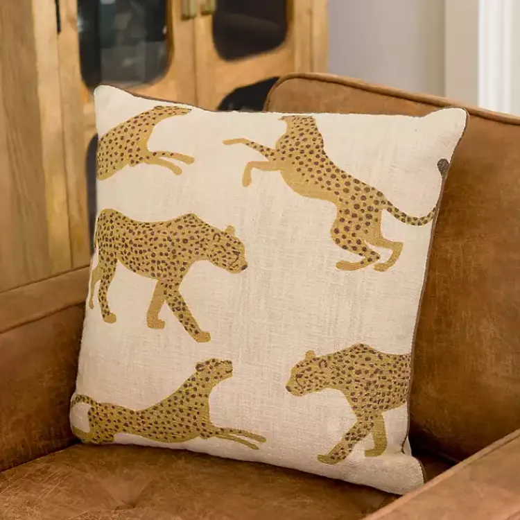 Best Cream Leopard Throw Pillow Pillows