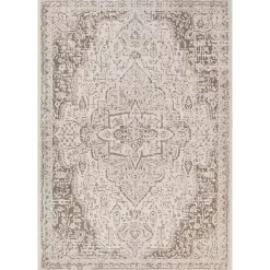 Kirklands Home Area Rugs|Cream Medallion Area Rug, 8x10 Ivory