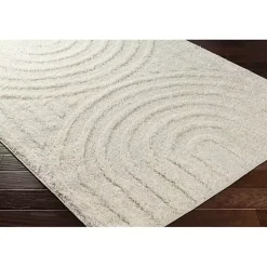 Kirklands Home Area Rugs|Cream Modern Curve Area Rug, 5x7 Ivory