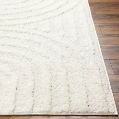 Kirklands Home Area Rugs|Cream Modern Curve Area Rug, 6x9 Ivory