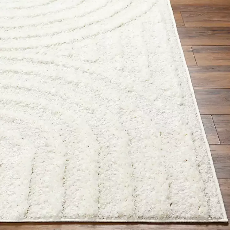Kirklands Home Area Rugs|Cream Modern Curve Area Rug, 6x9 Ivory