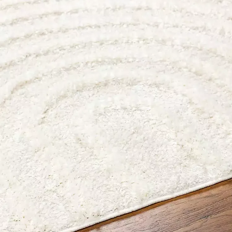 Kirklands Home Area Rugs|Cream Modern Curve Area Rug, 6x9 Ivory