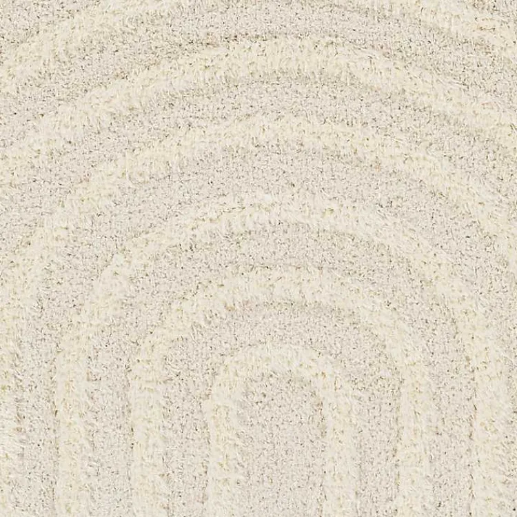 Kirklands Home Area Rugs|Cream Modern Curve Area Rug, 6x9 Ivory