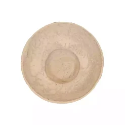 Outlet Cream Paper Mache Footed Decorative Bowl Decorative Bowls & Jars