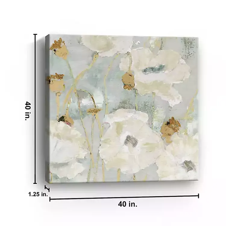 Kirklands Home Canvas Art|Cream Poppies in the Wind Giclee Canvas Art Print