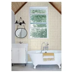 Kirklands Home Wall Murals & Wallpaper|Cream Provincial Tiles Peel & Stick Wallpaper Tan