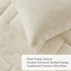 Kirklands Home Comforters|Cream Quilted Teddy 2-pc. Twin Comforter Set Ivory
