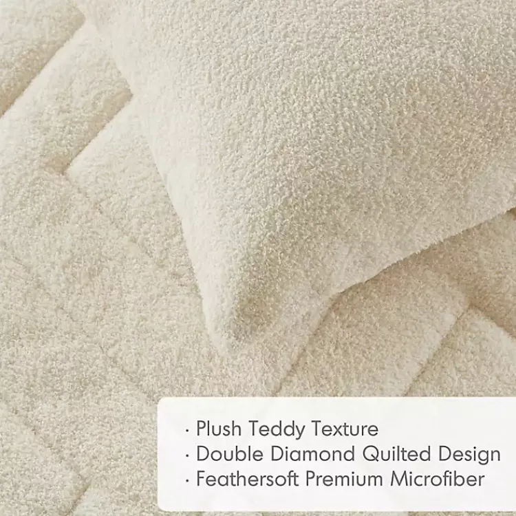Kirklands Home Comforters|Cream Quilted Teddy 2-pc. Twin Comforter Set Ivory