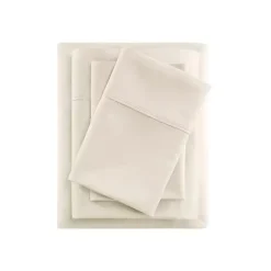 Kirklands Home Bed Sheets|Cream Rich Cooling Cotton King Sheet Set Ivory
