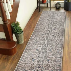 Kirklands Home Area Rugs|Cream Royal Motif Wilson Floor Runner, 2x10