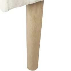 Kirklands Home Accent Chairs|Cream Sherpa Upholstered Barrel Accent Chair Ivory