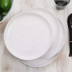 Kirklands Home Dinnerware|Cream Simple Things Dinner Plates, Set of 4 Ivory