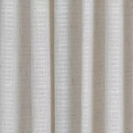 Kirklands Home Curtains & Drapes|Cream Solid Pleated Single Curtain Panel, 84 in. White