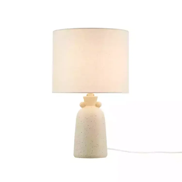 Kirklands Home Table Lamps|Cream Speckled Ceramic Table Lamp White