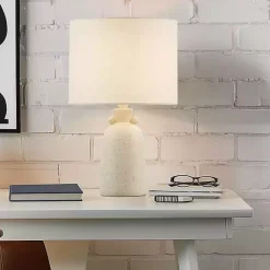 Kirklands Home Table Lamps|Cream Speckled Ceramic Table Lamp White
