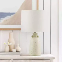 Kirklands Home Table Lamps|Cream Speckled Ceramic Table Lamp White
