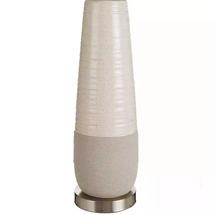 Kirklands Home Table Lamps|Cream Speckled Two Tone Table Lamp White