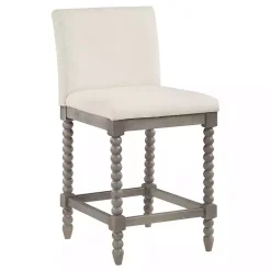 Kirklands Home Bar Stools & Counter Height Stools|Cream Spindle Legs Counter Stool Ivory