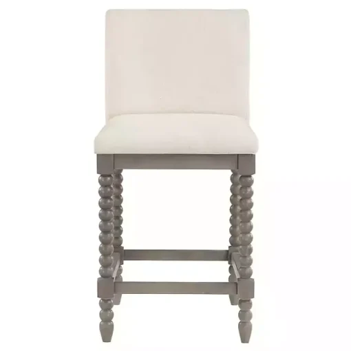Kirklands Home Bar Stools & Counter Height Stools|Cream Spindle Legs Counter Stool Ivory