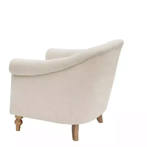 Kirklands Home Accent Chairs|Cream Tufted Farmhouse Accent Chair White