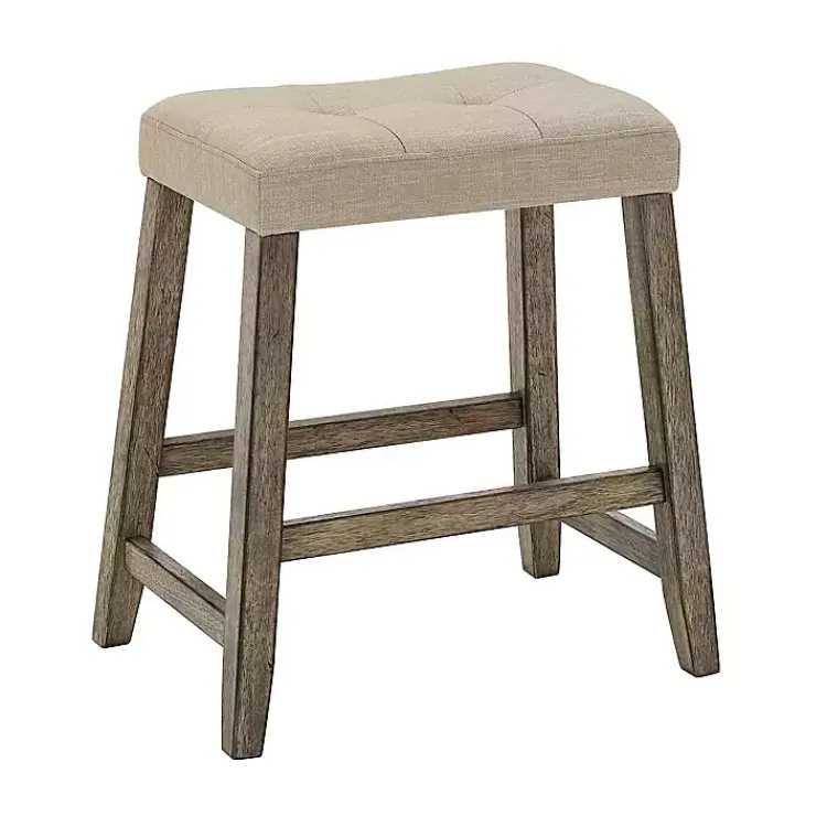 Kirklands Home Bar Stools & Counter Height Stools|Cream Upholstered Chandler Counter Stools, Set of Ivory