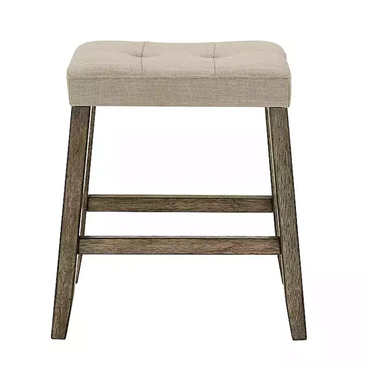 Kirklands Home Bar Stools & Counter Height Stools|Cream Upholstered Chandler Counter Stools, Set of Ivory