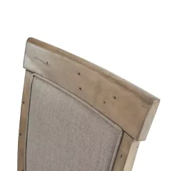 Kirklands Home Dining Chairs|Cream Upholstered Rustic Dining Chairs, Set of 2 Tan