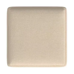 Kirklands Home Benches & Ottomans|Cream Upholstered Storage Ottoman with Tray Top White