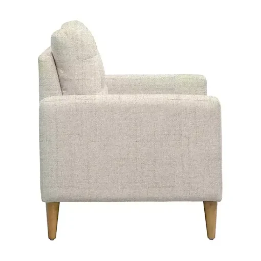 Kirklands Home Accent Chairs|Cream Upholstered Tufted Dani Accent Chair White